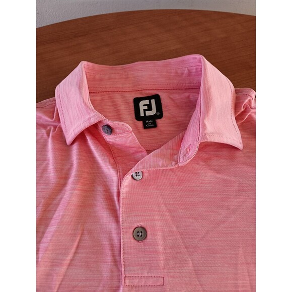 Footjoy Golf Shirt Polo Men's XL Pink Stretch Logo Short Sleeve Zebra Print - Picture 1 of 8
